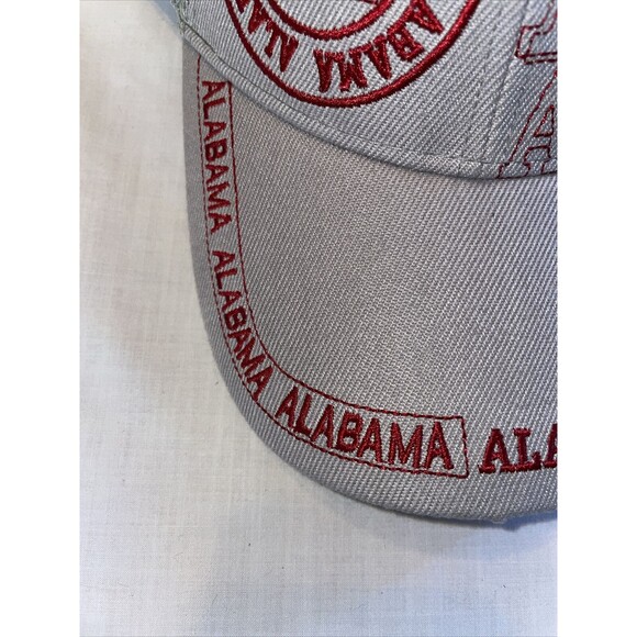 Unbranded Alabama Baseball Cap Unisex One Size Gray Red Adjustable Mesh Back - Picture 7 of 12